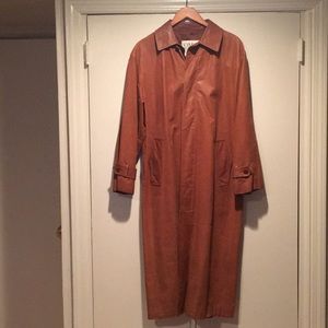 Norma Kamali leather duster jacket.